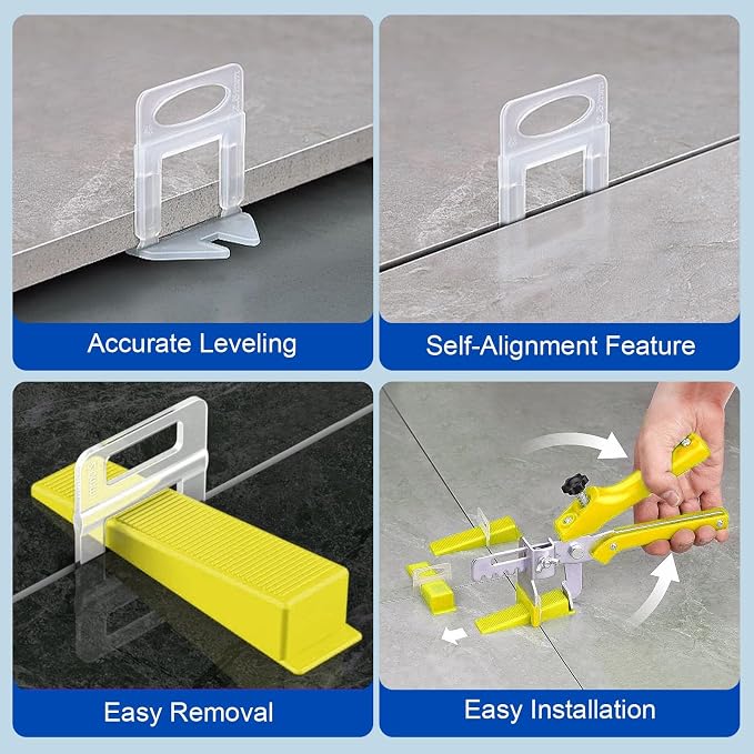 DGSL Tile Spacers 2400 Pcs Tile Clips, Tile Leveling System Clips 1/16 Inch | - Image 5