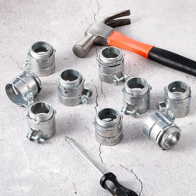 Yaocom 20 Pack 1 Inch Squeeze Connectors Fittings FMC Flexible Metal Conduit - Image 6