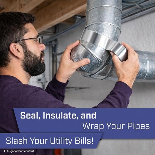 Bates- Aluminum Foil Tape, 2 Inch x 25 Yard, 3.6 Mil, 2 Pack, HVAC Heat Tape - Image 6