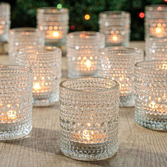 TRIRITE 36 Pack Votive Candle Holders, Reusable Durable Elegant Vintage Votives by TRIRITE