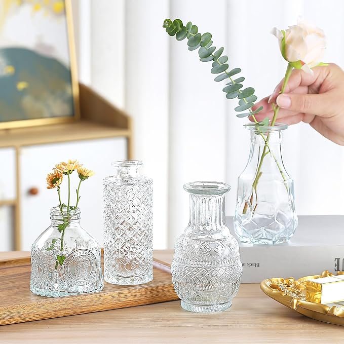Glass Bud Vases in Bulk Set of 30 Pcs, Small Glass Vases - Image 5