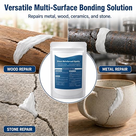 Epoxy Putty Fast Repair Clay, 2-Part Repair Filler Putty, Steel Reinforced - Image 3