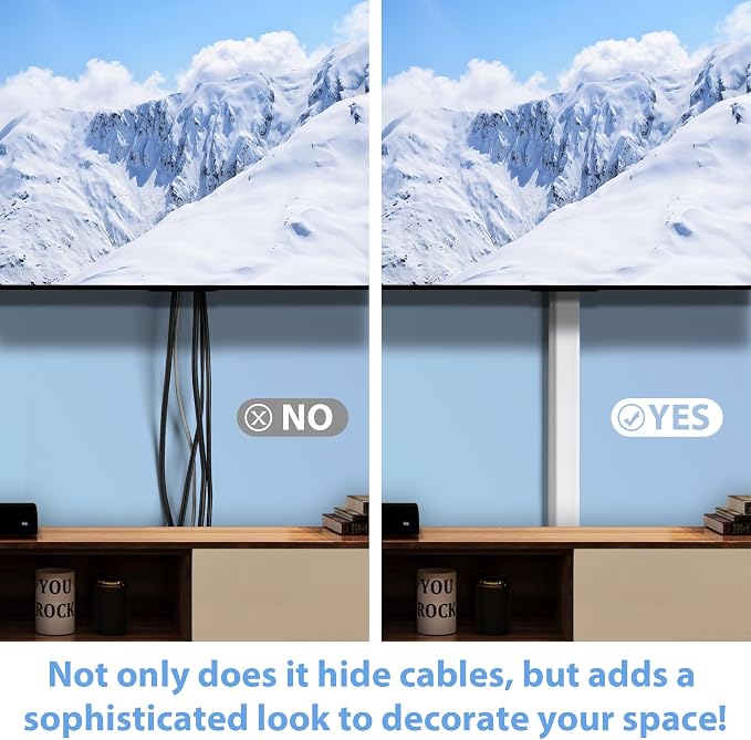 ZhiYo 6 ft Cord Covers for 4-7 Wires on Wall, 2 Pack | Paintable TV Cord Hider - Image 5
