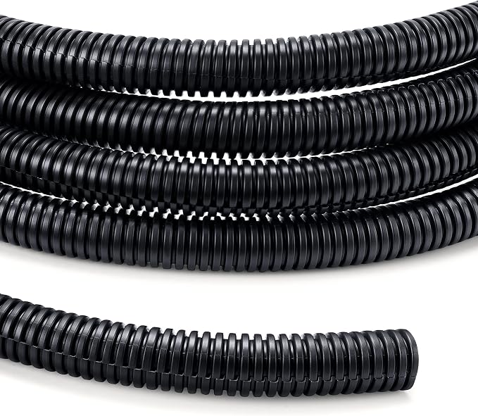 Wire Loom Tubing 1/4"-10ft 3/8”-10ft 1/2”-10ft, Flexible Wire Conduit Automotive by YCLYC