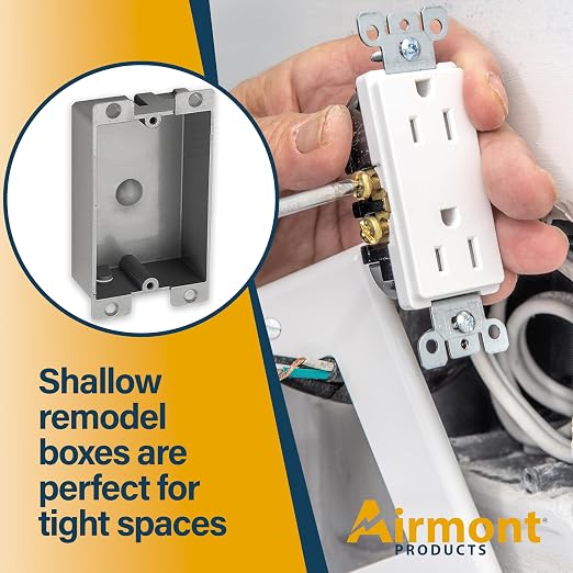 Airmont Products 14 in. Old Work Electrical Box, 1-Gang 14 Cu in Non-Metallic - Image 5