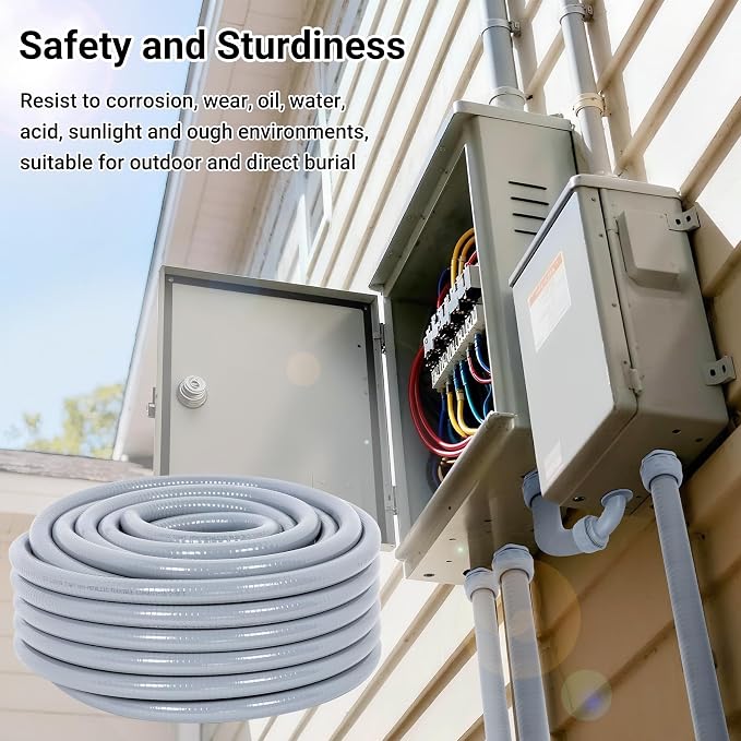 Neoaider 1/2 Inch 100FT Liquid Tight Conduit Kit | Flexible Non Metallic - Image 5