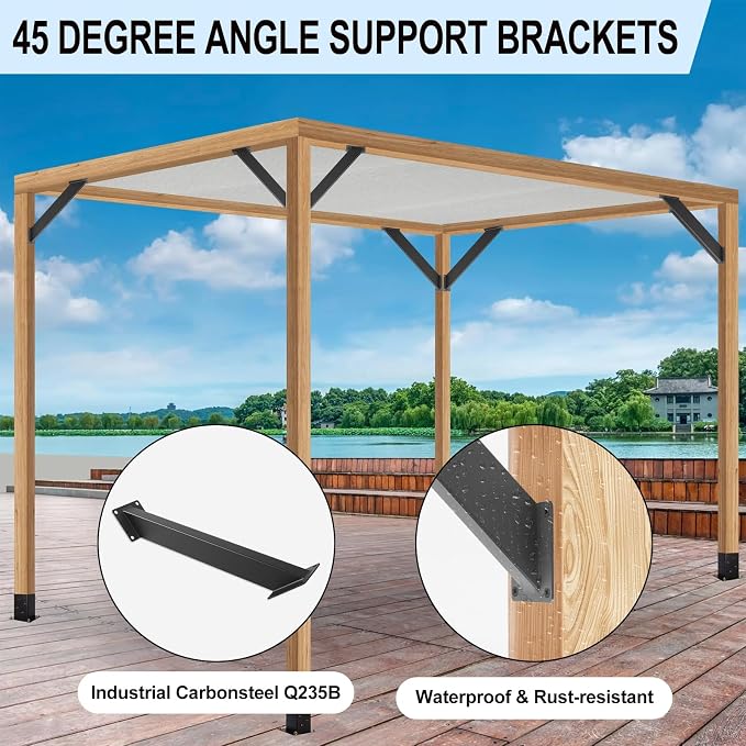 4 Pcs 45 Degree Angle Support Brackets - Image 5