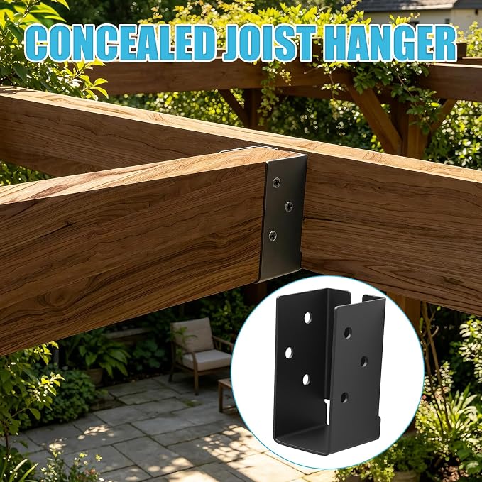 26 Pcs of 2"x4" Concealed Joist Hangers|Outdoor Concealed-Flange | Q235 Steel - Image 6