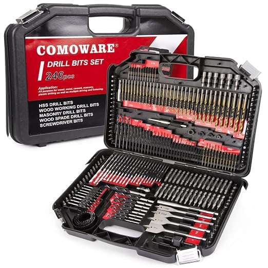COMOWARE 246 Pcs Drill Bit Set by COMOWARE