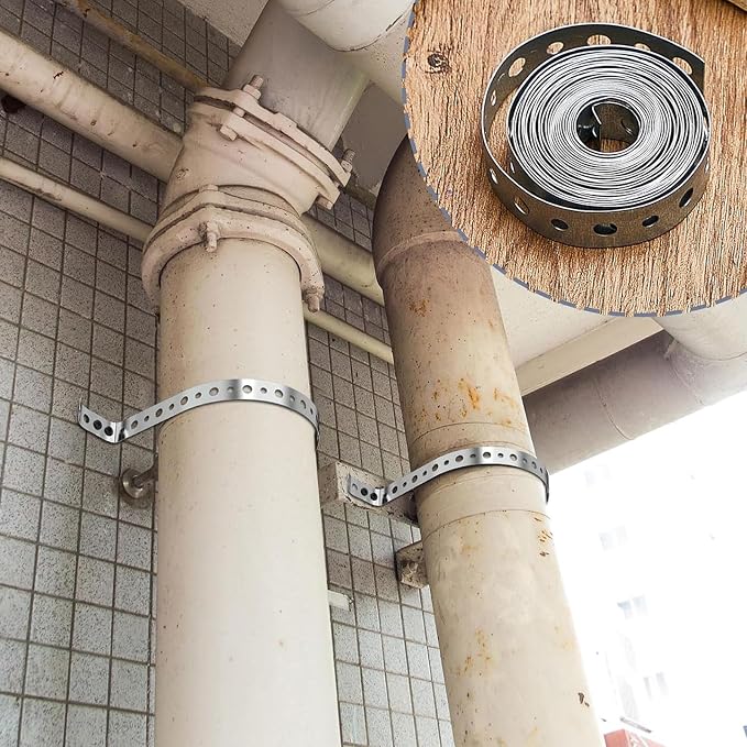 2 Roll Galvanized with Holes Metal Pipe Strap - Image 5