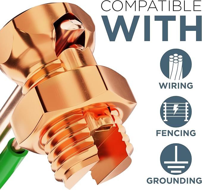 THE CIMPLE CO 1 Pack, Size #4 Copper Split-Bolt Connector 4 AWG - Image 3