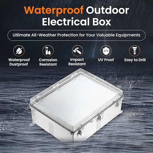 QILIPSU Waterproof Junction Box IP67 Outdoor Plastic Electrical Project - Image 2