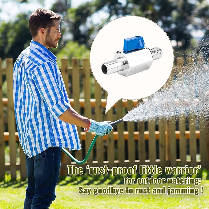 2Pack 5/8" Hose ID Barb Mini Ball Valve, Stainless Steel Small Shut Off Valve - Image 7