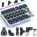 mxuteuk 1/4" OD Push to Connect Fittings, 1/4" OD Air Line Fittings, Quick by mxuteuk