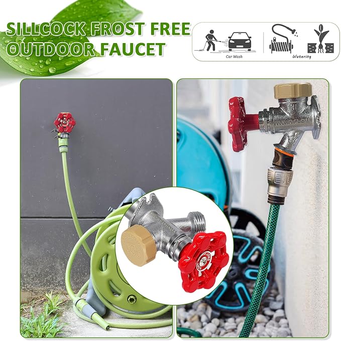 8 Inch Anti-Siphon Frost Free Sillcock Valve Multiturn 1/2 Inch NPT, 3/4 Inch - Image 6