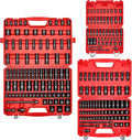 VEVOR 1/4 & 3/8 & 1/2 Inch Drive Impact Socket Set, 210-Piece Metric and by VEVOR
