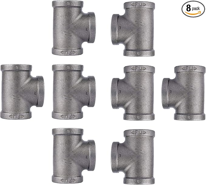 PIPE DECOR Tee Fitting, 3/4 Inch, DIY Furniture, and Standard 3/4 Inch Plumbing by PipeD%C3%A9cor