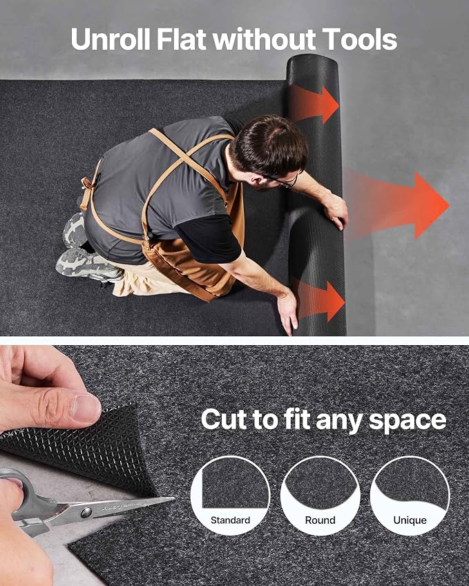 VEVOR Garage Floor Mat, 7.5'x20' Oil Spill Mat Waterproof Protection from Water - Image 6