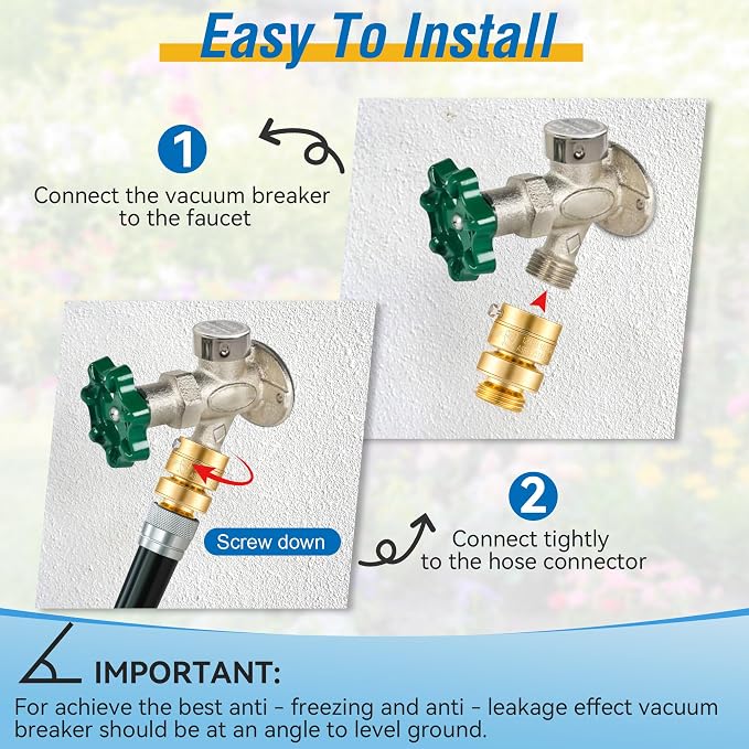 Dreyoo 2 Pack Self Draining Vacuum Breaker, Replacement - Image 6