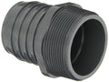 Spears 1436 Series PVC Tube Fitting, Schedule 40, 1-1/4" Barbed x NPT Male by Spears+Manufacturing