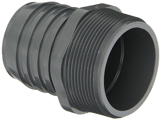 Spears 1436 Series PVC Tube Fitting, Schedule 40, 1-1/4" Barbed x NPT Male by Spears+Manufacturing