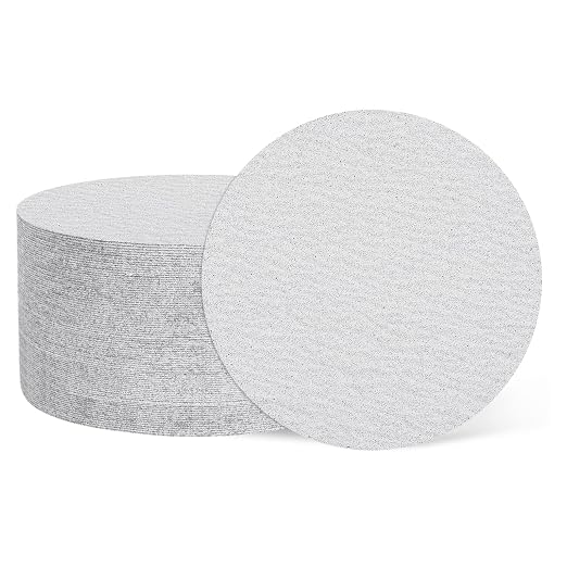 HARFINGTON 50 Pcs 6 Inch Sanding Disc 100 Grit White Aluminum Oxide | Hook and by HARFINGTON