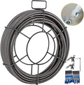 VEVOR Drain Cleaning Cable 75ft x 3/8 inch Solid Core Cable Sewer Cable by VEVOR