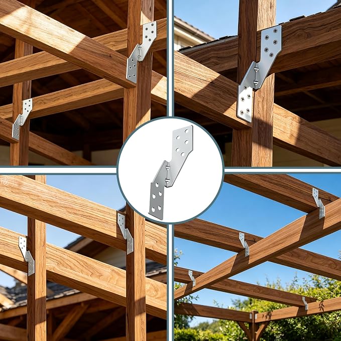 120 Pcs Right Size Galvanized Steel Hurricane Straps Tie Brackets| | Wind & - Image 8