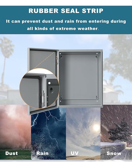Waterproof Electrical Enclosure 12 x 12 x 6'', Outdoor Electrical Box - Image 4
