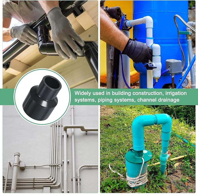 M METERXITY 1-Pack UPVC Reducer Pipe Fitting 1-1/4"x3/4" Reducing Grey | - Image 6