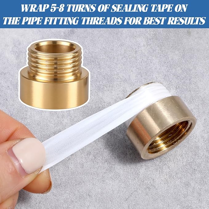 2 Packs 1/2 Male to Female Brass Fittings, Brass Pipe Fitting Adapter G Adapter - Image 4