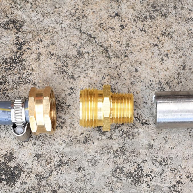 Garden Hose Connector Adapter, 3/4" GHT male and 1/2" NPT male Connectors - Image 6