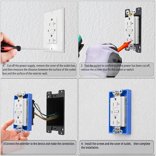 Outlet Box Extender 6-Pack Blue - Image 4