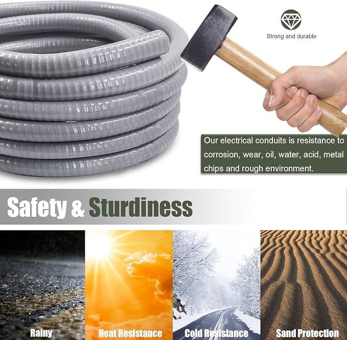 1 1/2 Inch flexible conduit 50 FT Non Metallic Liquid-Tight Conduit - Image 5