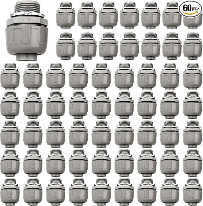 Conduit Connectors, 3/4 Inch, Non-Metallic, by HDHAODA