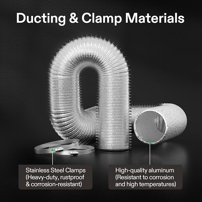 VIVOSUN 4 Inch Flex Aluminum Ducting, 25 Ft Air Duct - Image 4