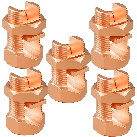 5 PCS TJ-16 Split Bolt Wire Connector, Copper Alloy Ground Wire | Durable by Unknown