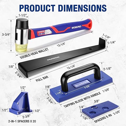 WORKPRO 65 PCS Laminate Flooring Tools - Image 2