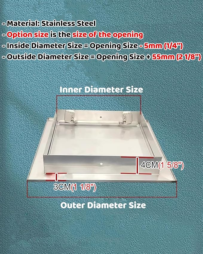 Metal Floor Access Panel for Plumbing Inspection, Shower Valve Cover, Durable - Image 6