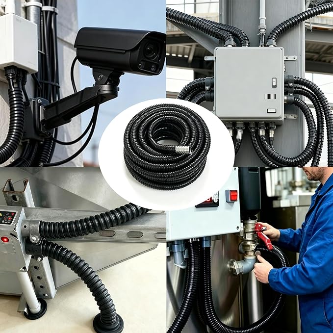 50ft1/2in Flexible Electrical Conduit, PVC-Coated Liquid-Tight, Galvanized - Image 6
