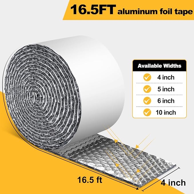 Double Bubble Reflective Foil Insulation Tape, Self-Adhesive Bubble Wrap - Image 2
