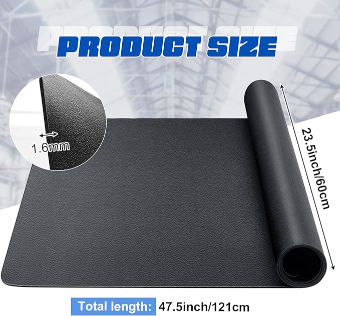 Drydiet 2 Pcs Work Bench Mat Top 24 x 48, PU Leather Tool Box Drawer Liner Tool - Image 2