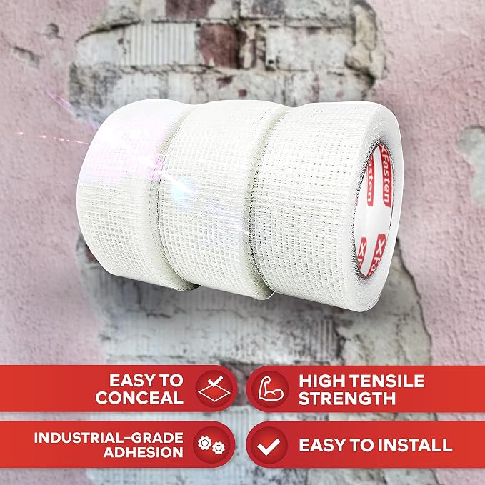 XFasten Drywall Tape Self Adhesive Heavy-duty Fiberglass Drywall Mesh Tape - Image 2