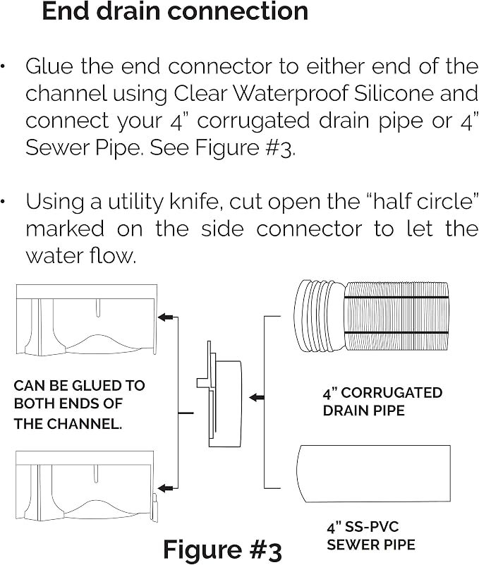 URA WATER - Model UA-100 - Drainage Trench Set - Channel Drain - Gray Plastic - Image 5