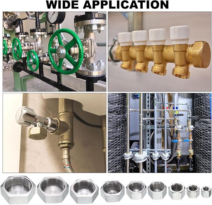 uxcell 2pcs Hex End Cap 304 Stainless Steel Nut - Image 7