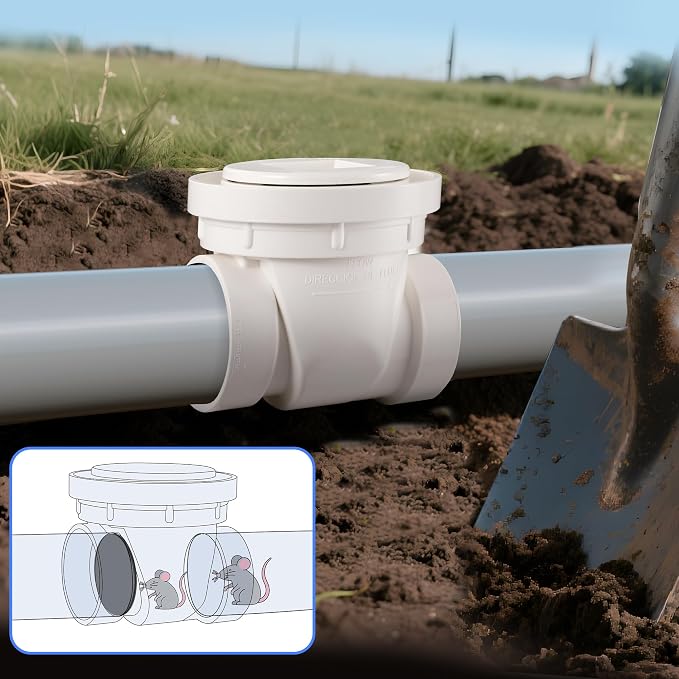 4 Inch PVC Backflow Preventer | Automatic Backwater Valve - Image 4