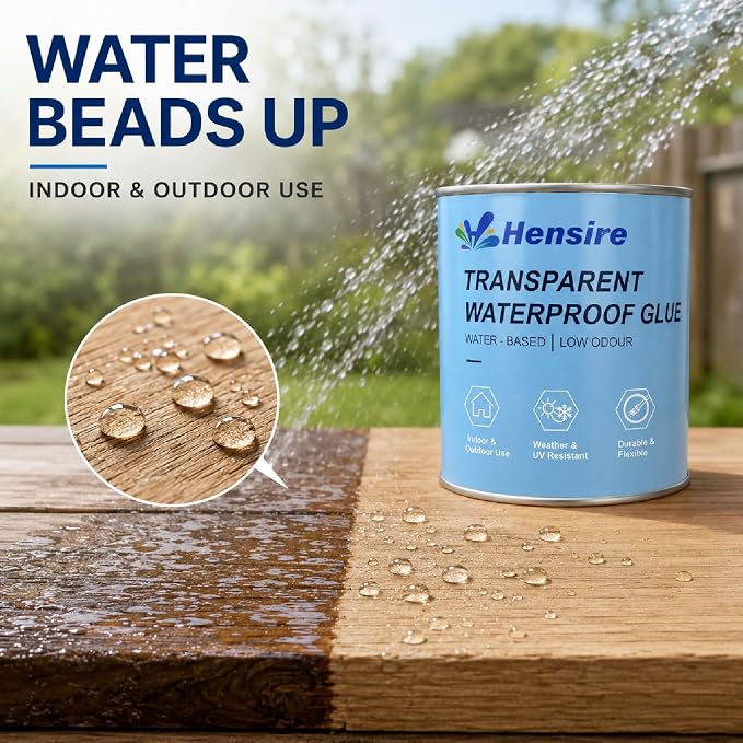 Hensire Transparent Waterproof Sealant 17oz – Clear Brush-On Coating | - Image 4