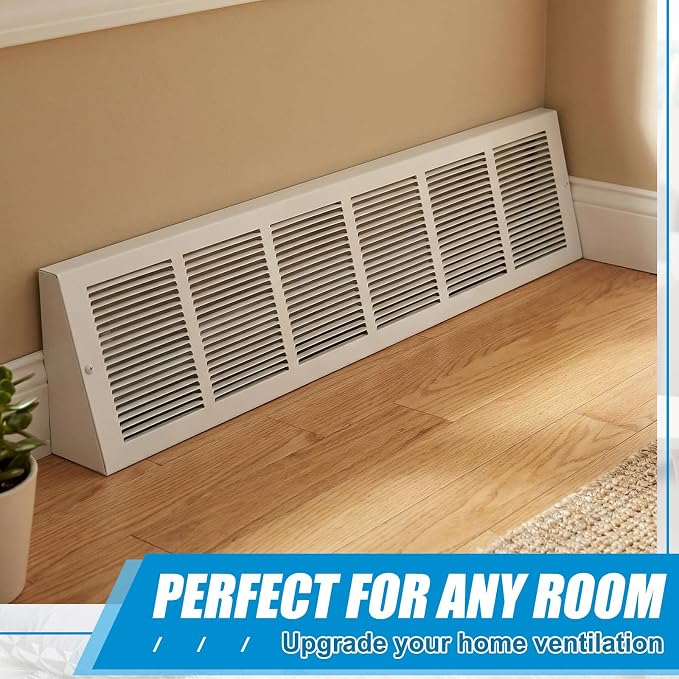 Honeydak 1 Pack Baseboard Register Vent Covers 30" x 6" Duct Opening - Image 6