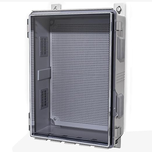 ABS Electrical Junction Box, Ventilated Design, Cable Grommets, IP65 Waterproof by ANIMACYN