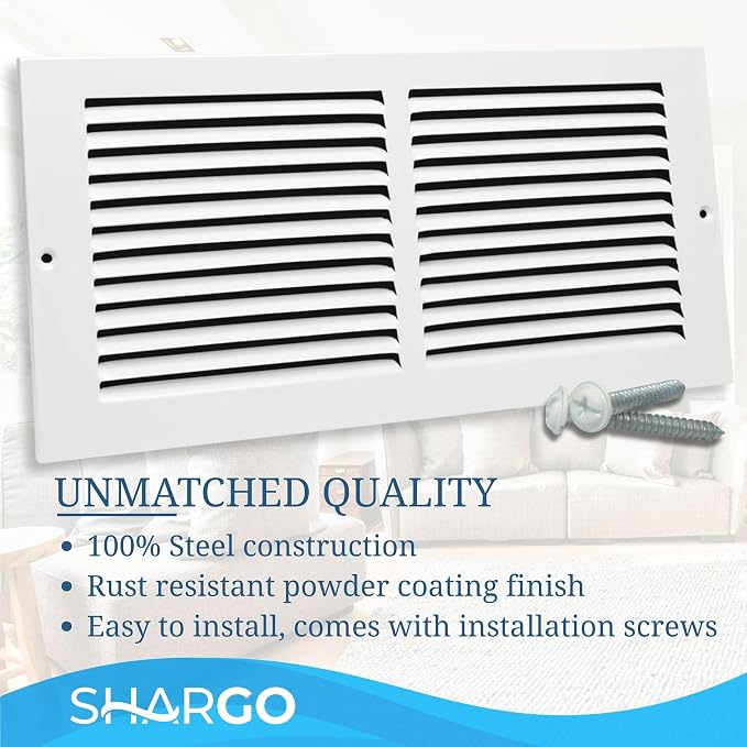 14 x 8 Inch Return Air Vent Cover, Solid Steel HVAC Grille - Image 6